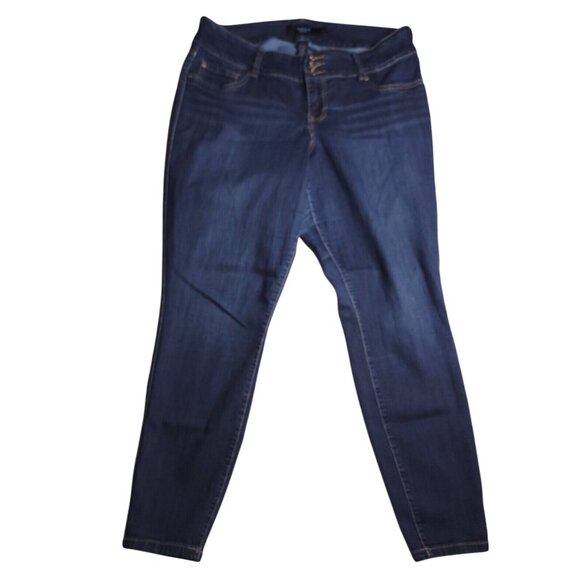 Torrid Womens Skinny Jeans 14 Dark Wash Mid Rise Stretch Imperfect - Picture 5 of 8